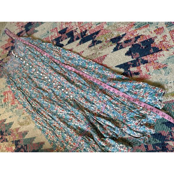Free People Molly Jo Midi Maxi Micro Floral Dress Rare Large - Picture 9 of 9